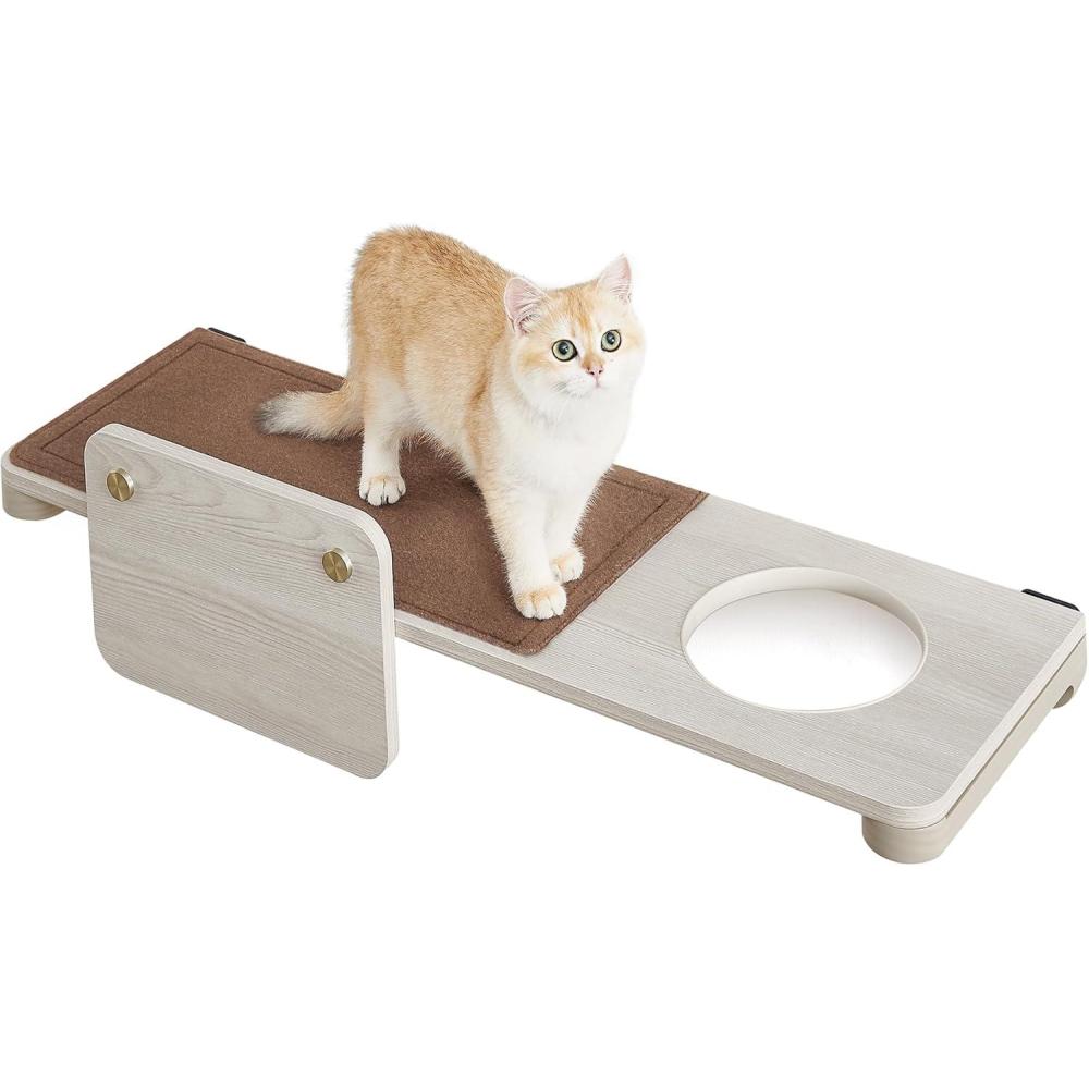 Feandrea Clickat Collection – No.008 Large Cat Shelf, Extremely Quick Assembly, Unlimited Expandability, Replaceable Module and Felt Pad, Wall Shelf Furniture for Large Cats